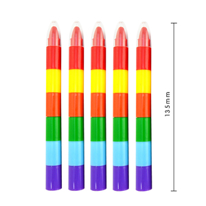 Promozione Ritorno a Scuola: Matite Colorate Impilabili a Forma di Proiettile in 6 Colori per Bambini <span class=keywords><strong>con</strong></span> Confezione - Product Image 1