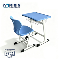 Chaise d'école moderne en plastique simple, mobilier scolaire en PVC, bureau et chaise pour étudiants, pieds en acier, utilisation scolaire et domestique