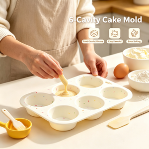 Molde de Silicona para Muffins con Logotipo Personalizado, Resistente al Calor, Ecológico, Antiadherente, Flexible, para Hornear, OEM/ODM para Cupcakes y Brownies - Product Image 1