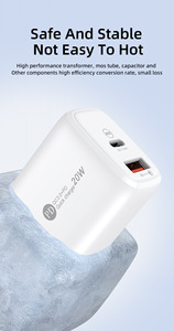 Chargeur mural USB Type C à charge rapide 20W-30W, vente chaude, PD QC3.0 pour iPhone Samsung S23 S21 - Product Image 5