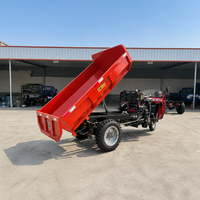 Camion à benne basculante diesel à 3 roues, 3000 kg, tricycle minier, benne basculante à haute garde au sol pour le transport de marchandises hors route et sur routes rurales difficiles
