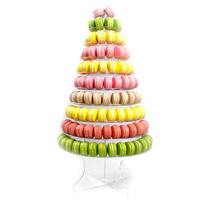 Vente en gros de présentoir à tours de macarons en plastique jetables à 10 niveaux pour fête, mariage, événement spécial, sushi, nouilles, gelée, sandwich