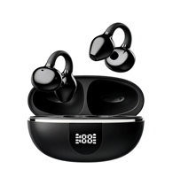 Écouteurs sportifs ouverts OWS tendance, style boucles d'oreilles, son surround 360 HiFi, réduction de bruit active (ANC) IA, Bluetooth 6.0, faible latence pour le gaming, affichage numérique, IPX4