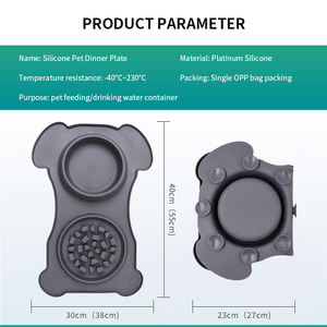 Top Seller Pet Dog Cat Alimentador Lento Dowl Silicone + Aço inoxidável Viagem Dog Food Bowl Removível Lavável Cão Lento Alimentador Dowls - Product Image 4