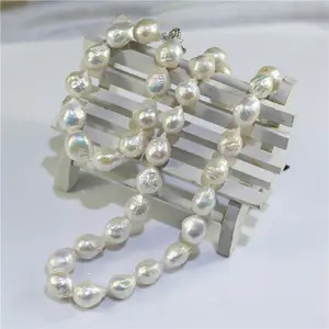 11-12mm Big Large Size Nucleated Baroque Pearl Sterling Silver Fresh Water Real Freshwater Pearl Jewelry Set
