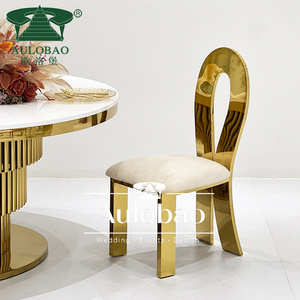 Chaises de salle de banquet de luxe en acier inoxydable pour événements de mariage Vente en gros - Product Image 1