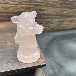 Tallado de cristal curativo de 1,5 pulgadas, figuras de <span class=keywords><strong>Yoda</strong></span> <span class=keywords><strong>Master</strong></span>, piedra Natural, tallado de cristal para decoración del hogar - Product Image 6