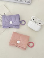 Tas penyimpan Earphone, tas penyimpan Headset nirkabel warna permen portabel, Gantungan Kunci lembut gaya Korea