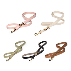 Tali anjing kulit asli mewah kedap air Vegan Pu timbal hewan peliharaan panjang 180cm bebas genggam ganda desainer kustom untuk anjing - Product Image 1