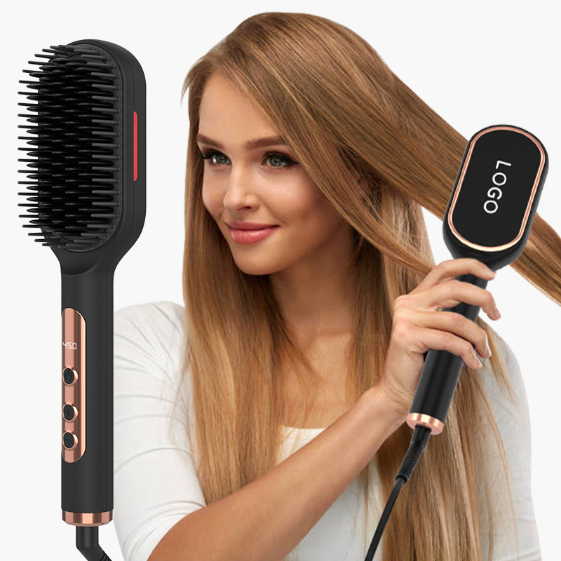 Multi Planchas De Cabello Profesional Wholesale Electric Fast Straightener Comb Ionic Infrared Hot Brush Hair Straightening Comb