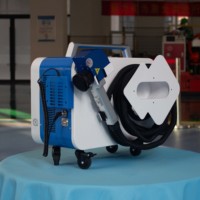 Nouvelle machine de nettoyage au laser à fibre pulsée portable sur chariot 200W/300W pour l'élimination de la rouille, de la peinture, du film d'oxyde sur le métal, le bois et la pierre