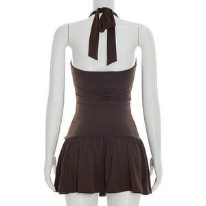 Vestidos de Noche para Mujer Viviblook C26DS053, Nuevos Vestidos de Verano con Tirantes Circulares Trenzados y Espalda Descubierta - Product Image 4