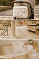Sac à langer matelassé moderne en coton à motif galaxie, sac de maman brodé, sac fourre-tout à suspendre pour poussette, multifonctionnel, fermeture éclair personnalisée, durable