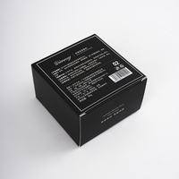 Emballage cosmétique chinois, boîte en carton blanc, boîte pliante en carton noir pour poudre libre, boîte en papier à extrémité pliée