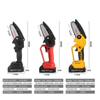 Gergaji mesin listrik Mini 21V, gergaji rantai genggam kelas DIY dapat diisi ulang, penggunaan rumah tangga dengan dukungan OEM yang dapat disesuaikan