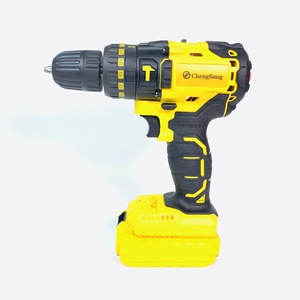 21V Yellow High <b>Torque</b> Rechargeable Portable Cordless Power Impact Drill <b>Set</b> Home Multifunctional Battery Hand Drill - Product Image 5