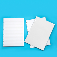 Papel de Recambio A5 en Blanco con Logotipo Personalizado, Papel Blanco de 100 g/m² para Planificador con Anillas, Recambios de Papel A5 para Anillas