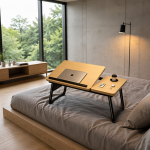 Mesa Plegable de Madera para Portátil, Altura Ajustable, Escritorio Portátil para Cama, Hogar, Oficina, <span class=keywords><strong>Estudio</strong></span>, Trabajo, Dormitorio, Sala de Estar - Product Image 1