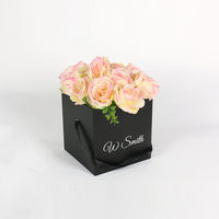 Boîte cadeau ronde et carrée personnalisée pour fleurs, emballage de luxe pour bouquet de roses, pour la fête des mères, fleurs préservées