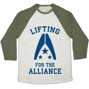 Camiseta de béisbol unisex Tri-Blend de Lifting for the Alliance - Product Image 3