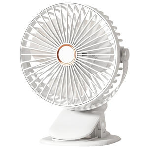 Ventilador de Escritorio Recargable con Luz, Motor DC, Color Blanco Puro y Azul Oscuro, Funciona con Batería, para Oficina y Hogar - Product Image 2