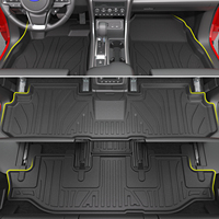 Tapis de coffre compatible avec Subaru Ascent 2019-2024, tapis de dossier arrière durable en TPE, doublure de coffre