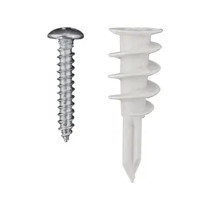 Nylon Pluggen Expansiebuis Plastic Anker Wandplug Hoge Kwaliteit Gloednieuwe Pe Materiaal Grijs Wit Plastic Muurpluggen