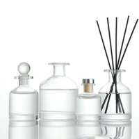 Flacon diffuseur cylindrique à épaules arrondies 100 ml 150 ml 200 ml – Bouteille de parfum en cristal pour huiles d'aromathérapie
