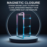 Kundenspezifischer Farb-Magnetischer Aluminium-Grading-Kartenhalter 35PT Premium-Sammelkarten-Slab-Schutzvitrine mit UV-beständigem Glas