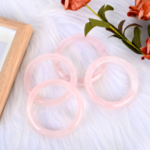 Wholesale Natural Healing <b>Stone</b> Bangle Hand Made Rose Quartz Charm Bangle <b>Bracelet</b> for Women Jewelry - Product Image 6