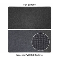 Tapis de bureau personnalisé en feutre anti-rayures avec logo personnalisé et support en PVC à points pour clavier et souris d'ordinateur de bureau
