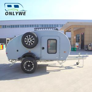 Onlywecamp Trailer nhỏ giọt nước mắt <span class=keywords><strong>mini</strong></span> Caravan du lịch Cắm Trại Cắm trại Trailer với vòi hoa sen để bán với Giao hàng nhanh - Product Image 4