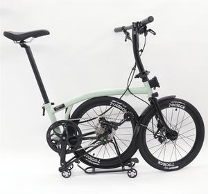 MINT 20 pouces de haute qualité 9 vitesses vélo à trois volets cadre en acier au molybdène frein à disque vélo pliant portable pour les voyages de loisirs - Product Image 1
