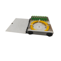 Cajas de terminación de fibra óptica de alta velocidad de 8 fibras LC dúplex/simple, cables metálicos para redes de fibra abierta para uso FTTH, FDF de 4 núcleos