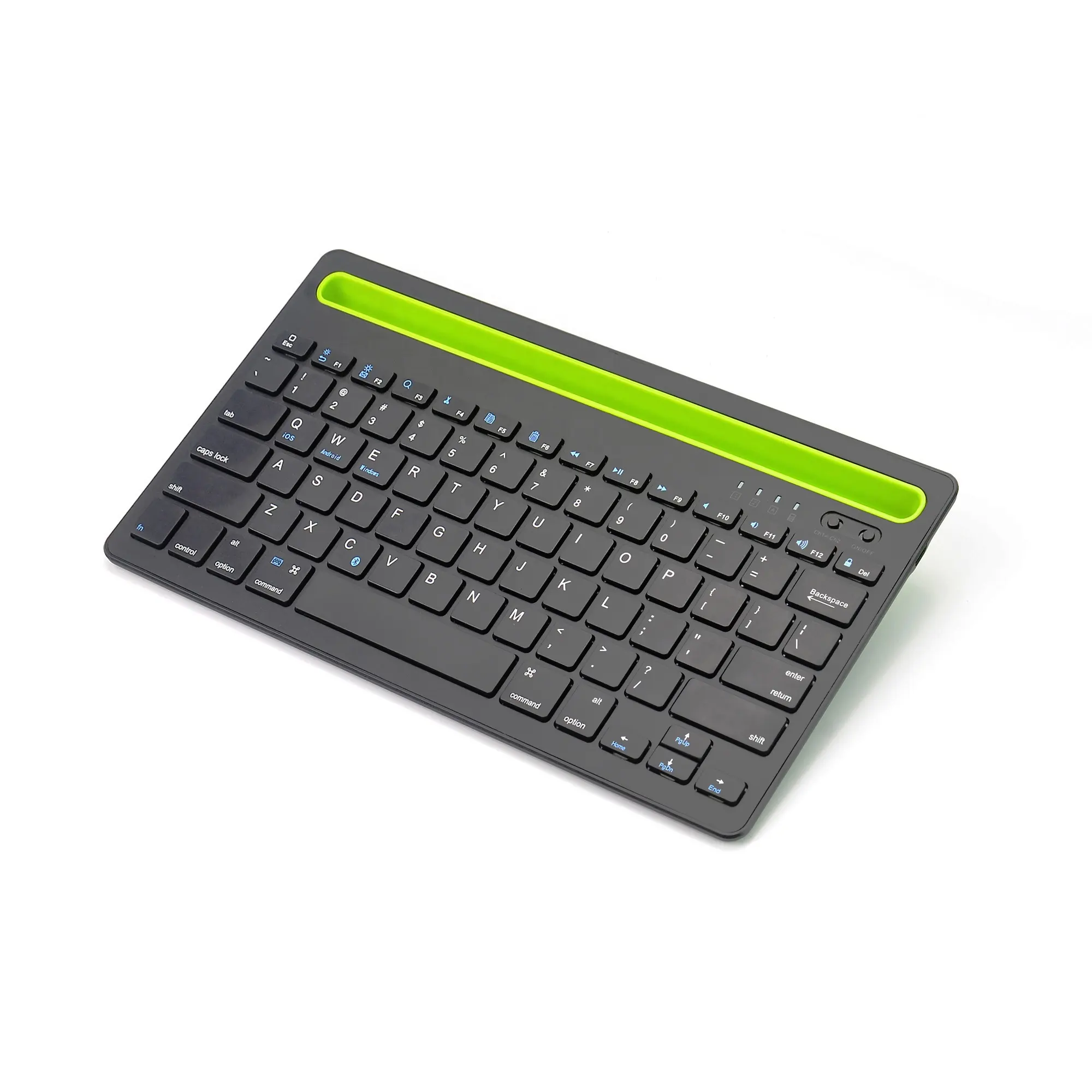 ユニバーサルワイヤレスキーボード充電式Bluetoothsタッチパッドマルチデバイスキーボード、ナンバーパッド付きタブレット用安定接続