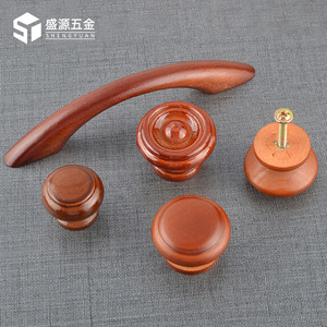 Shengyuan Wooden Cabinet Handles Drawer Pulls Round Solid Wood Modern Style Furniture Knobs for Cabinet Door Wardrobe - Product Image 2