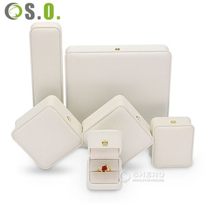 PU Leather Customized Color Size Modern Design Jewellery Box Personalized Logo Necklace <b>Ring</b> Rectangle <b>Storage</b> Organizer Case - Product Image 3