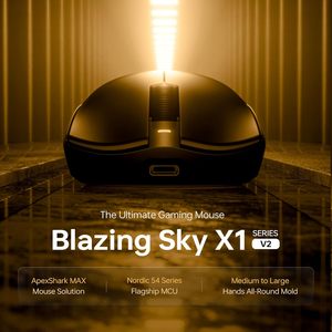 Souris de jeu sans fil ATK Blazing Sky X1 V2 Air+ avec capteur PAW3955 Master, 50K DPI, 48g ultra-légère, fréquence de polling 8K, autonomie de 300 heures - Product Image 2
