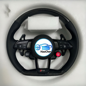 Volant sport en fibre de carbone forgé sur mesure avec palettes de changement de vitesse compatible avec <span class=keywords><strong>Audi</strong></span> B9 A4 <span class=keywords><strong>A5</strong></span> S4 S5 - Product Image 6