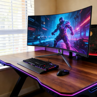 Moniteurs de jeu personnalisés Rebekah Factory OEM ODM, moniteur de jeu incurvé sans cadre 27/34 pouces, taux de rafraîchissement élevé, moniteur d'ordinateur PC