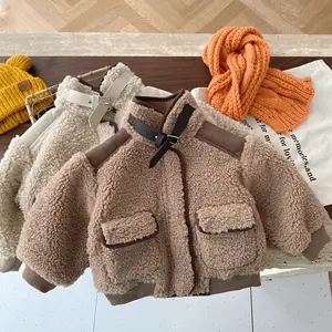 X21135 sonbahar ve kış yeni çocuk ceket uzun kollu çocuk kalınlaşmış ceket sıcak bebek kürk ceketler