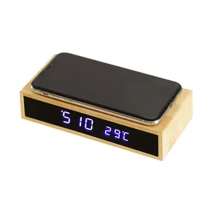High Quality Digital Alarm Clock Desktop Wooden Led Clock