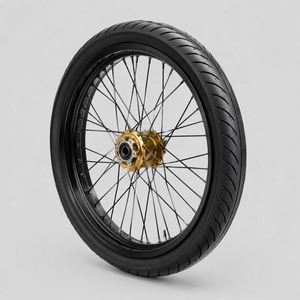 Kit de roues de course Supermoto Surron Light Bee X 17x1.60 17x2.15 avec pneus tubeless, moyeu CNC, rayons en acier inoxydable, argent noir 2025 - Product Image 1