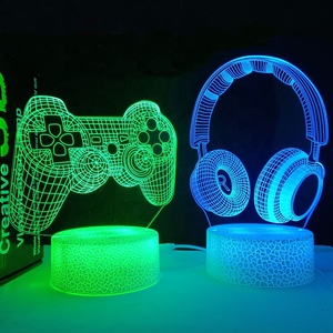 <span class=keywords><strong>2025</strong></span> món quà giáng sinh LED 3D ánh sáng ban đêm điều khiển từ xa 16 màu sắc đội bóng đá bàn đèn nứt cơ sở tùy chỉnh 3D đêm đèn - Product Image 3