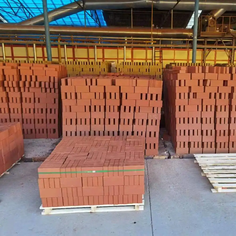 Eco Red Clay Permeable Paving Bricks Red Bricks Automatic Production Line Reclaimed Old Red Brick