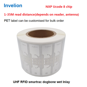 30M Range Passive 6C Smartrac Dogbone R6P U8 Wet <strong>Inlay</strong> <strong>UHF</strong> <strong>RFID</strong> <strong>Tag</strong> <strong>Label</strong> Sticker for Asset Inventory Management - Product Image 2