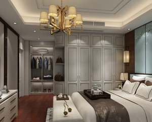 Luxury Custom Walk in Closet with Strong Storage and Curved Design - Product Image 2