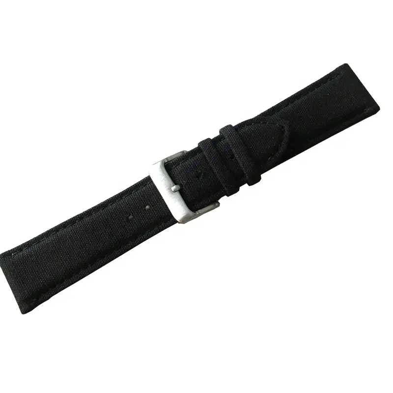 custom comfortable replacement different color men women 18 20 22 24mm canvas fabric leather watch band strap