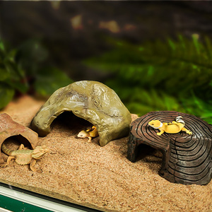 Multi-style hars aquariumdecoratie voor spinnen, slangen, schildpadden en reptielen; holen en schuilplaatsen voor reptielen. - Product Image 6