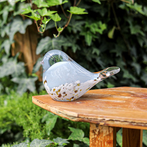 Figura de Pájaro de Cristal Hecha a Mano, Pulida, Ecológica, Azul Pálido, Regalo de Navidad o Cumpleaños, Animales Decorativos Coleccionables, Decoración para el Hogar - Product Image 3